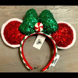 Disney Parks Christmas Minnie Mouse Ear Headband